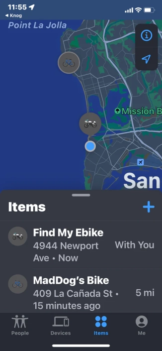 find my ebike tracking device